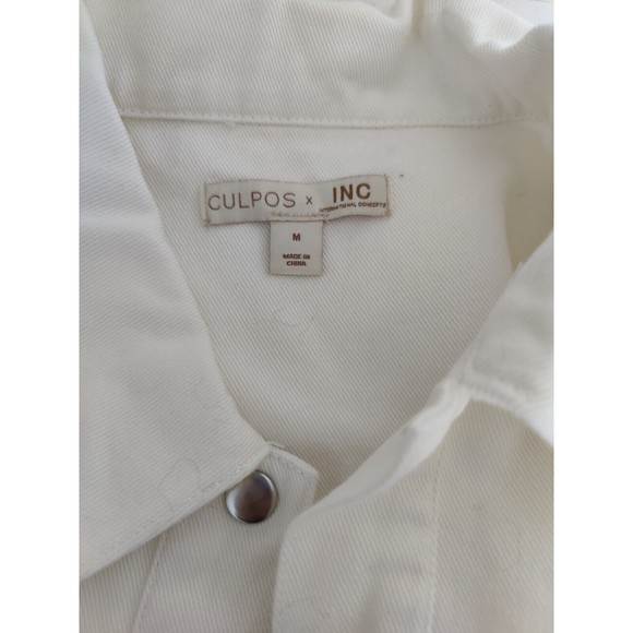 Culpos x INC International Concepts Jean Dress Mini White NWT SZ MED MSRP $120 - Picture 9 of 11